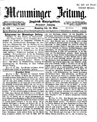 Memminger Zeitung Samstag 13. Mai 1876