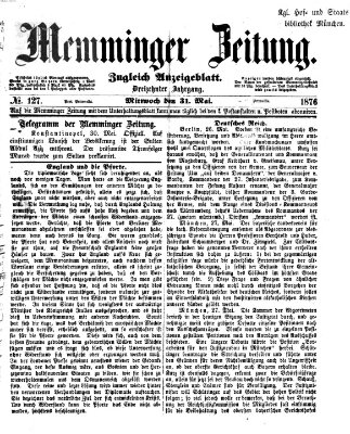 Memminger Zeitung Mittwoch 31. Mai 1876