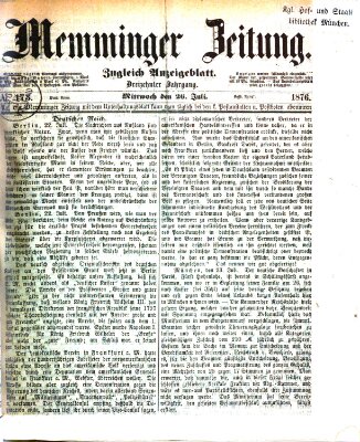 Memminger Zeitung Mittwoch 26. Juli 1876