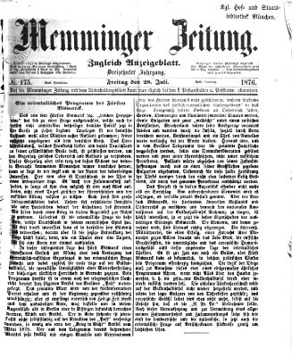 Memminger Zeitung Freitag 28. Juli 1876