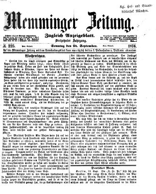 Memminger Zeitung Sonntag 24. September 1876