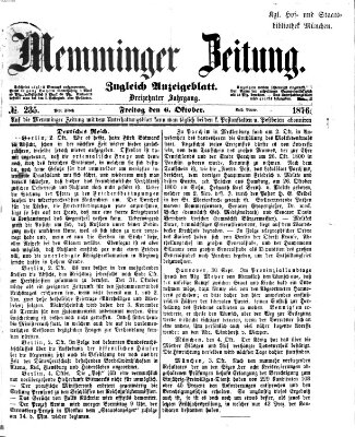 Memminger Zeitung Freitag 6. Oktober 1876