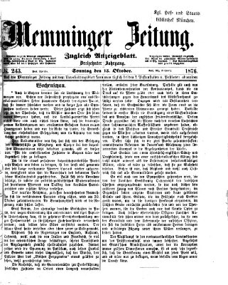 Memminger Zeitung Sonntag 15. Oktober 1876