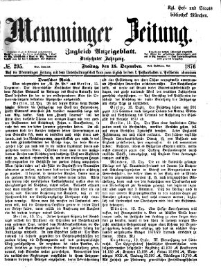 Memminger Zeitung Freitag 15. Dezember 1876