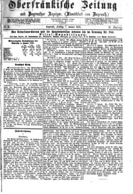 Oberfränkische Zeitung und Bayreuther Anzeiger (Bayreuther Anzeiger) Freitag 7. Januar 1876