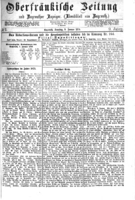 Oberfränkische Zeitung und Bayreuther Anzeiger (Bayreuther Anzeiger) Sonntag 9. Januar 1876