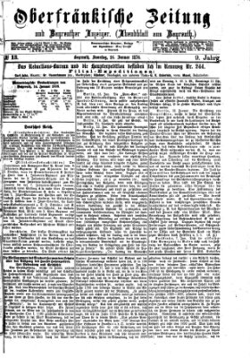 Oberfränkische Zeitung und Bayreuther Anzeiger (Bayreuther Anzeiger) Sonntag 16. Januar 1876