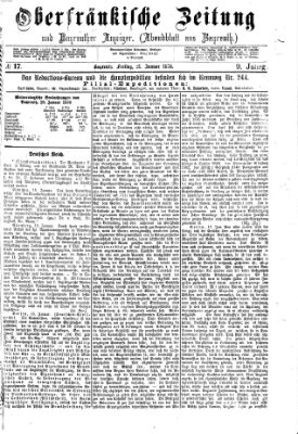 Oberfränkische Zeitung und Bayreuther Anzeiger (Bayreuther Anzeiger) Freitag 21. Januar 1876