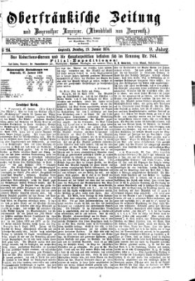 Oberfränkische Zeitung und Bayreuther Anzeiger (Bayreuther Anzeiger) Samstag 29. Januar 1876