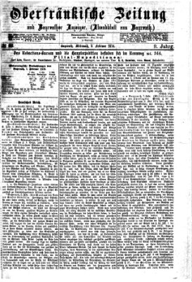 Oberfränkische Zeitung und Bayreuther Anzeiger (Bayreuther Anzeiger) Mittwoch 9. Februar 1876