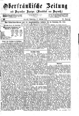 Oberfränkische Zeitung und Bayreuther Anzeiger (Bayreuther Anzeiger) Donnerstag 17. Februar 1876