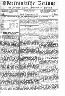 Oberfränkische Zeitung und Bayreuther Anzeiger (Bayreuther Anzeiger) Freitag 18. Februar 1876