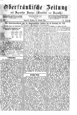 Oberfränkische Zeitung und Bayreuther Anzeiger (Bayreuther Anzeiger) Dienstag 29. Februar 1876