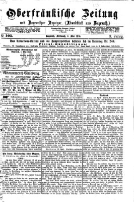 Oberfränkische Zeitung und Bayreuther Anzeiger (Bayreuther Anzeiger) Mittwoch 3. Mai 1876