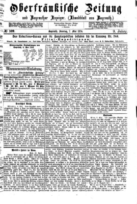 Oberfränkische Zeitung und Bayreuther Anzeiger (Bayreuther Anzeiger) Sonntag 7. Mai 1876