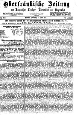 Oberfränkische Zeitung und Bayreuther Anzeiger (Bayreuther Anzeiger) Mittwoch 10. Mai 1876