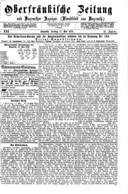 Oberfränkische Zeitung und Bayreuther Anzeiger (Bayreuther Anzeiger) Freitag 12. Mai 1876