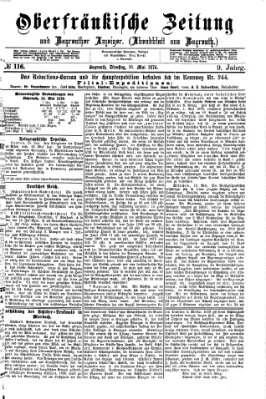 Oberfränkische Zeitung und Bayreuther Anzeiger (Bayreuther Anzeiger) Dienstag 16. Mai 1876