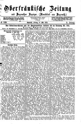 Oberfränkische Zeitung und Bayreuther Anzeiger (Bayreuther Anzeiger) Freitag 19. Mai 1876