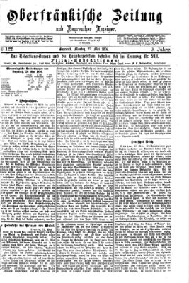 Oberfränkische Zeitung und Bayreuther Anzeiger (Bayreuther Anzeiger) Montag 22. Mai 1876