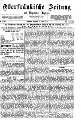 Oberfränkische Zeitung und Bayreuther Anzeiger (Bayreuther Anzeiger) Samstag 27. Mai 1876