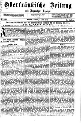 Oberfränkische Zeitung und Bayreuther Anzeiger (Bayreuther Anzeiger) Sonntag 4. Juni 1876