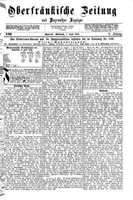 Oberfränkische Zeitung und Bayreuther Anzeiger (Bayreuther Anzeiger) Mittwoch 7. Juni 1876