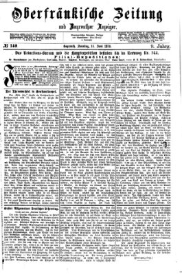 Oberfränkische Zeitung und Bayreuther Anzeiger (Bayreuther Anzeiger) Sonntag 11. Juni 1876