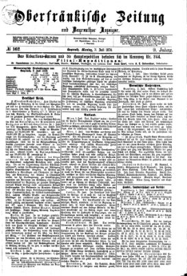 Oberfränkische Zeitung und Bayreuther Anzeiger (Bayreuther Anzeiger) Montag 3. Juli 1876