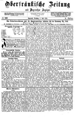 Oberfränkische Zeitung und Bayreuther Anzeiger (Bayreuther Anzeiger) Dienstag 4. Juli 1876