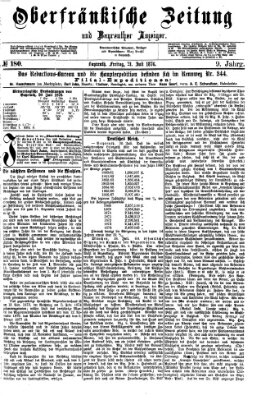 Oberfränkische Zeitung und Bayreuther Anzeiger (Bayreuther Anzeiger) Freitag 21. Juli 1876