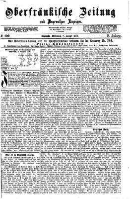 Oberfränkische Zeitung und Bayreuther Anzeiger (Bayreuther Anzeiger) Mittwoch 9. August 1876