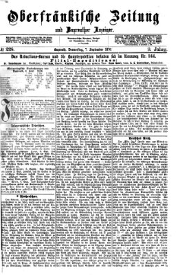 Oberfränkische Zeitung und Bayreuther Anzeiger (Bayreuther Anzeiger) Donnerstag 7. September 1876