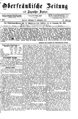 Oberfränkische Zeitung und Bayreuther Anzeiger (Bayreuther Anzeiger) Mittwoch 20. September 1876