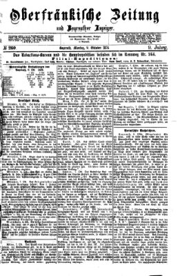 Oberfränkische Zeitung und Bayreuther Anzeiger (Bayreuther Anzeiger) Montag 9. Oktober 1876