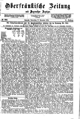 Oberfränkische Zeitung und Bayreuther Anzeiger (Bayreuther Anzeiger) Donnerstag 23. November 1876