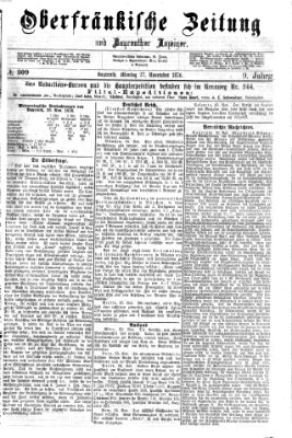 Oberfränkische Zeitung und Bayreuther Anzeiger (Bayreuther Anzeiger) Montag 27. November 1876