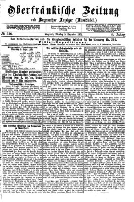 Oberfränkische Zeitung und Bayreuther Anzeiger (Bayreuther Anzeiger) Dienstag 5. Dezember 1876