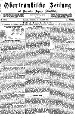 Oberfränkische Zeitung und Bayreuther Anzeiger (Bayreuther Anzeiger) Donnerstag 14. Dezember 1876