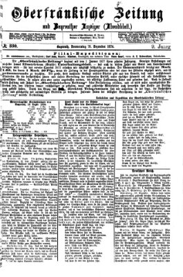 Oberfränkische Zeitung und Bayreuther Anzeiger (Bayreuther Anzeiger) Donnerstag 21. Dezember 1876