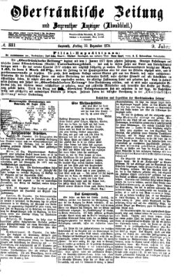 Oberfränkische Zeitung und Bayreuther Anzeiger (Bayreuther Anzeiger) Freitag 22. Dezember 1876