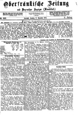 Oberfränkische Zeitung und Bayreuther Anzeiger (Bayreuther Anzeiger) Samstag 23. Dezember 1876