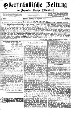 Oberfränkische Zeitung und Bayreuther Anzeiger (Bayreuther Anzeiger) Samstag 30. Dezember 1876