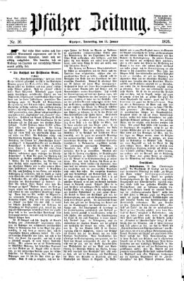 Pfälzer Zeitung Donnerstag 13. Januar 1876