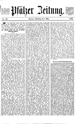 Pfälzer Zeitung Donnerstag 2. März 1876