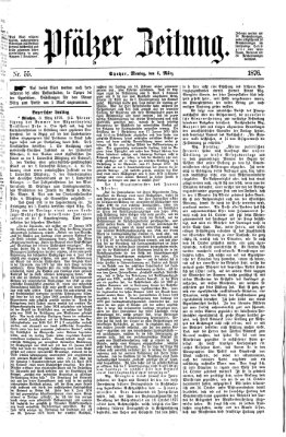 Pfälzer Zeitung Montag 6. März 1876