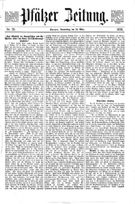 Pfälzer Zeitung Donnerstag 23. März 1876