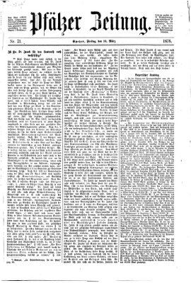 Pfälzer Zeitung Freitag 24. März 1876