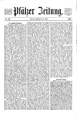 Pfälzer Zeitung Freitag 28. April 1876