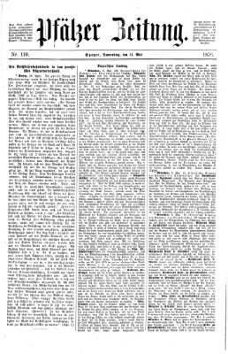 Pfälzer Zeitung Donnerstag 11. Mai 1876